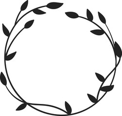  Floral Circle Frame Wreath Silhouette