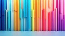 Colorful Abstract Background With Many Different Colored Bars. Generative AI.
