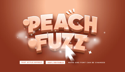 Wall Mural - Peach Fuzz Text Style Effect Editable