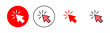 Click icon set illustration. pointer arrow sign and symbol. cursor icon