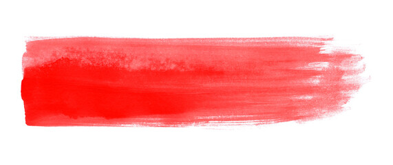 Wall Mural - Red watercolor background. Artistic hand paint. Isolated on transparent background.