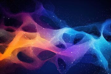 Poster - Futuristic Abstract Digital Light: A Dynamic Energy Wave in a Modern Space