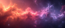 Space Nebula With Colorful Whirls And Dramatic Lightning, Deep Space Background Wallpaper