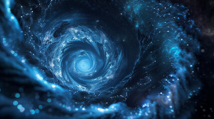 linear interstellar space spiral with a blue color.