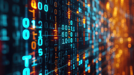 macro shot of a computer screen displaying blockchain encryption algorithms, lines of code visible