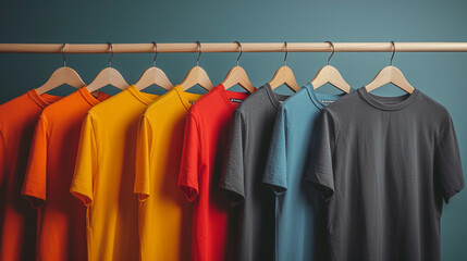 Wall Mural - impress clients effortlessly with standout t-shirt mockups.