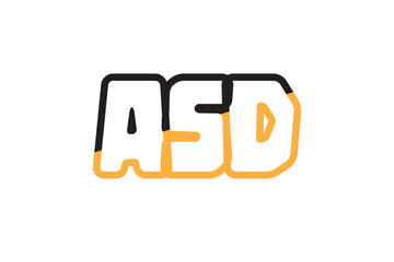 Poster - ASD Vector Initial logo Design