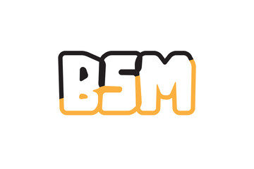Poster - BSM Initial Letter Logo Design