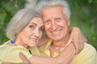 © aletia2011 - Portrait of beautiful elderly couple together in park