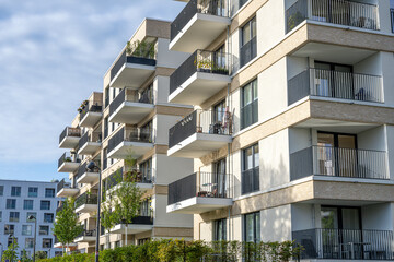 Wall Mural - New modern apartment buildings seen in Berlin, Germany