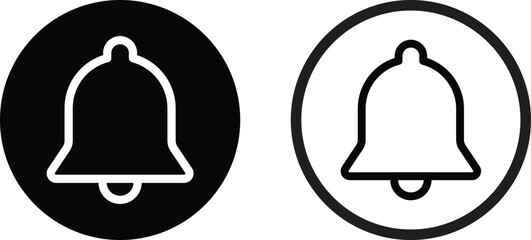 Poster - alarm icon set in two styles isolated on white background . notification icon vector . bell icon
