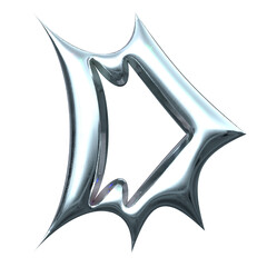 Poster - transparent chrome letter d