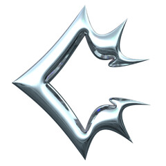 Poster - transparent chrome letter c