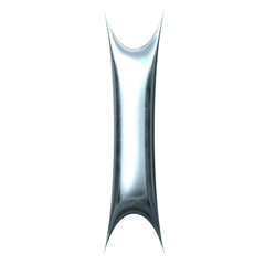 Poster - transparent chrome letter i