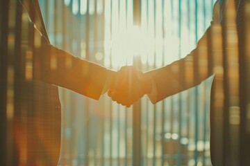 holding  hands in a business scenario