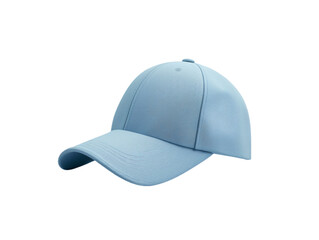 Wall Mural - Blue baseball cap mockup isolated on transparent background