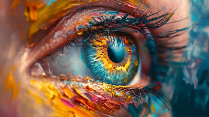 close up of eye