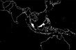 Malaysia map Asia black background
