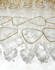 Glass glasses as a background