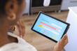 © Wavebreak Media - Young biracial woman reviews data on a smart home app on the tablet at home