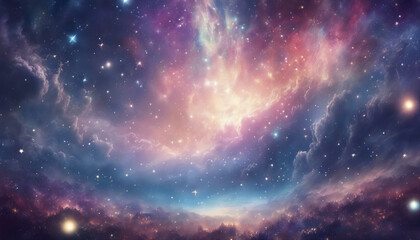 Wall Mural - Starry Sky A Beautiful Background of the Universe, Capturing the Enchantment of the Stars.
