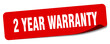 © B-design - 2 year warranty sticker. 2 year warranty label