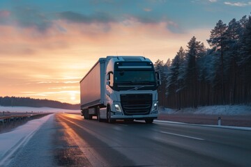 Truck and street