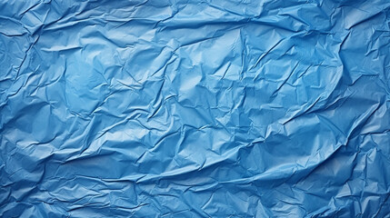 Poster - Blue crumpled paper texture background