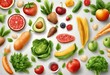 © HanzProject - Healthy food background, Vegan Food background, Diet Food Background