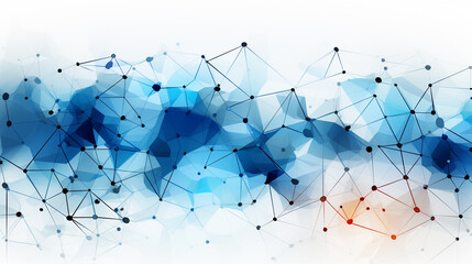 Wall Mural - geometric shapes on abstract blue background