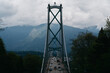 Lions Gate Bridge from Stanley Park in Vancouver in British Columbia, Canada