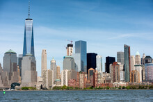 Lower Mahattan And One World Trade Center Or Freedom Tower In New York City, New York.is The Primary Building Of The New World Trade Center Complex