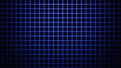 Abstract Soft Glow Grid Pattern with Grain Texture Dark Blue Background.