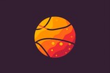 Fototapeta Dinusie - Basketball Ball on a Dark Background