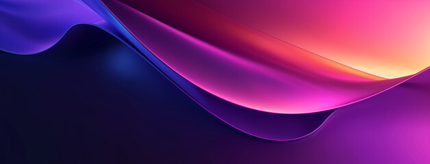 Poster - Purple and pink curved shape with an abstract background