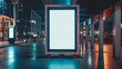 © standret - Display, blank clean screen or signboard mockup for offers or advertisement in public area