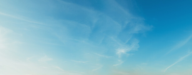 Wall Mural - beautiful blue sky with cloudy in mornig light