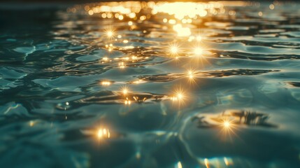 Natural backgrounds with blue water and sunlight