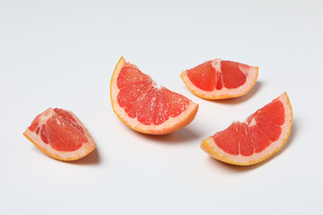 Sticker - Juicy summer fruit - grapefruit, concept of fresh food