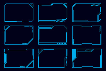 Wall Mural - vector hud frame futuristic interface design element.