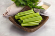 Vegan cuisine - dietary celery cticks