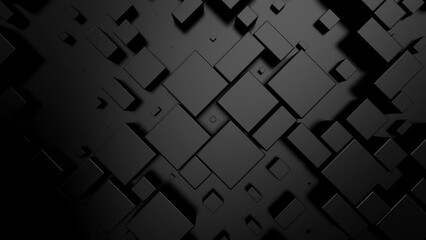 Background of Boxes. Abstract motion, loop, two color, 3d rendering, 4k resolution
