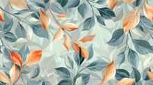 Beautiful Floral Motif. Leaves Intertwined