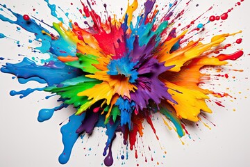 Poster - abstract watercolor splashes