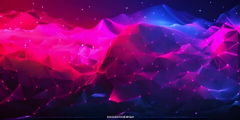 Poster - Wireframe background with plexus effect. Futuristic vector illustration. 4K video