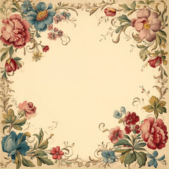 Canvas Print - Vintage style frame and border