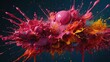 © rokr81design - Abstract burst of colour pink paint splatter energy  explosions texture, wallpaper, pattern, background screen saver, colour burst, reaction