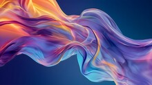 Abstract Gradient Colors 3d Wave Background. Wavy Shiny Textured Gradient-colored Banner.
