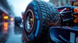 © Dennis - Formula 1 car close up of the front tire - Generative AI