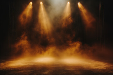 Poster - Spotlight on stage. Background image. Created with Generative AI technology